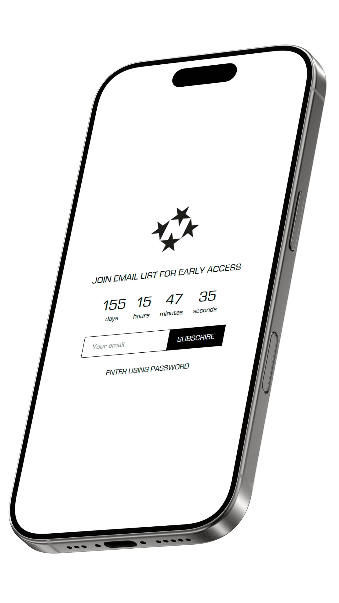 PASSWORD PAGE - Mobile